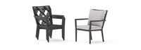 Venetia™ Set of 4 Sunbrella® Outdoor Dining Chairs - Gray